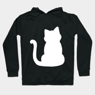 Bold White Cat Hoodie